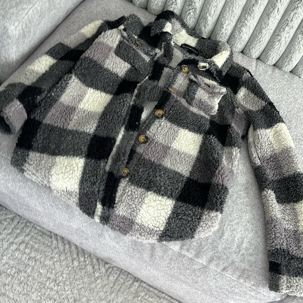 Black and white checkered sweater
